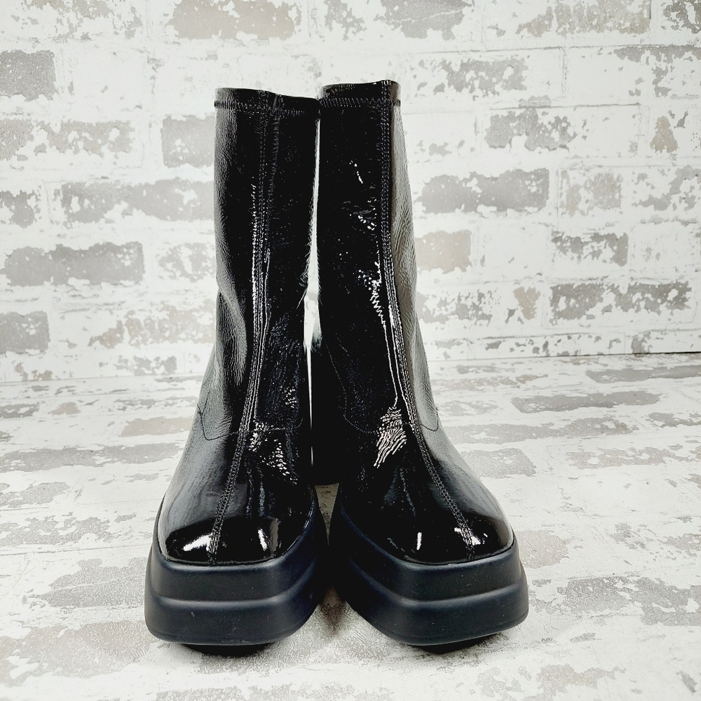 New Free People Double Stack Back Zip Platform Boot i 215 - Picture 3 of 13